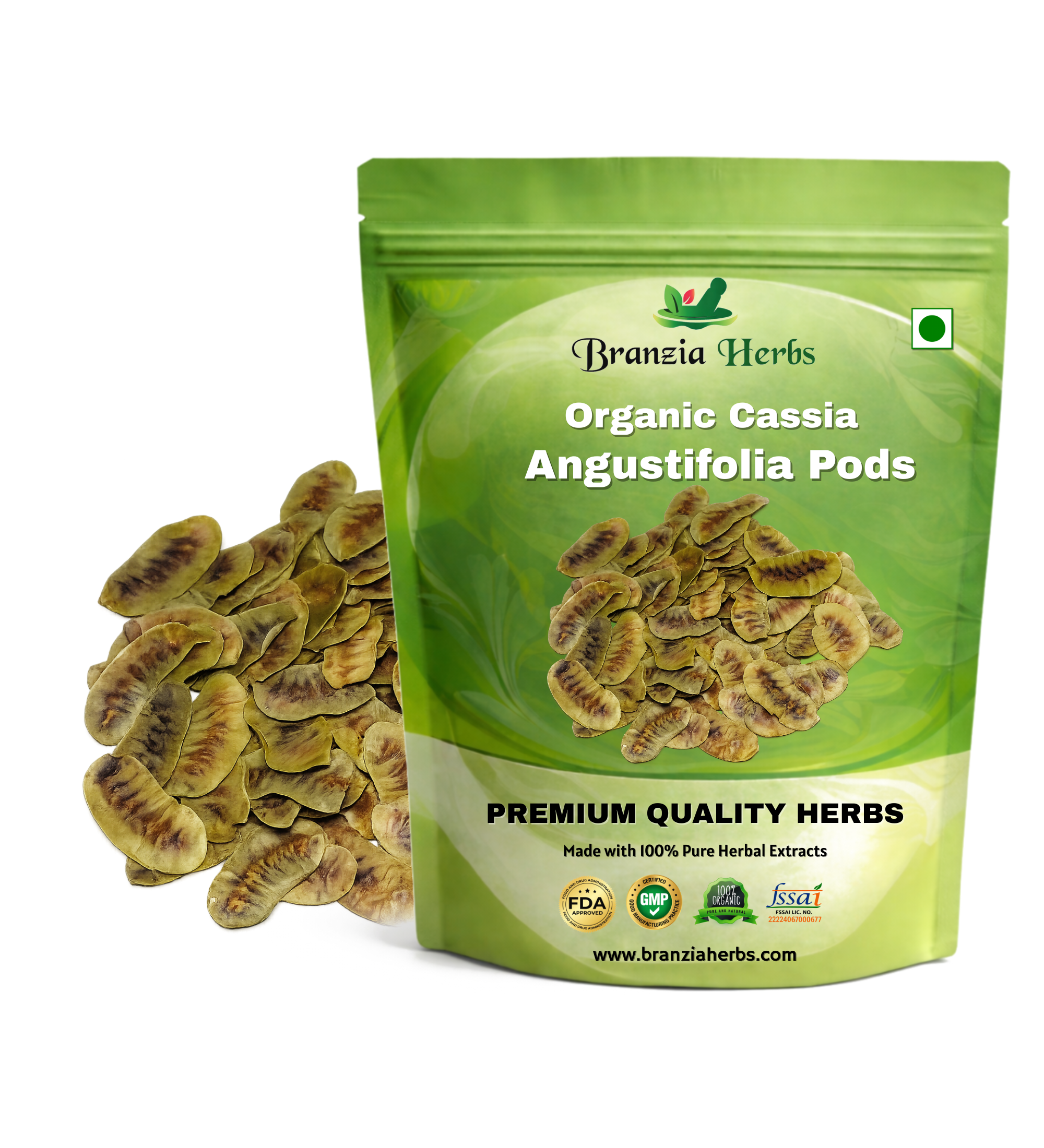 Organic Cassia Angustifolia Pods Senna Pods - Branzia Herbs