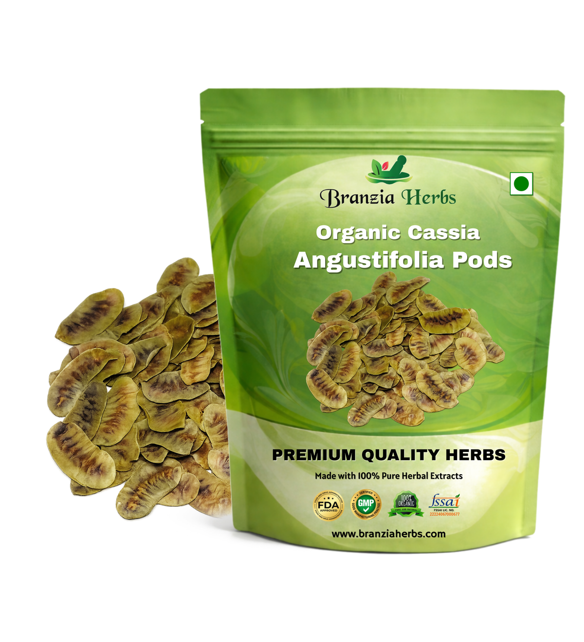 Organic Cassia Angustifolia Pods Senna Pods - Branzia Herbs