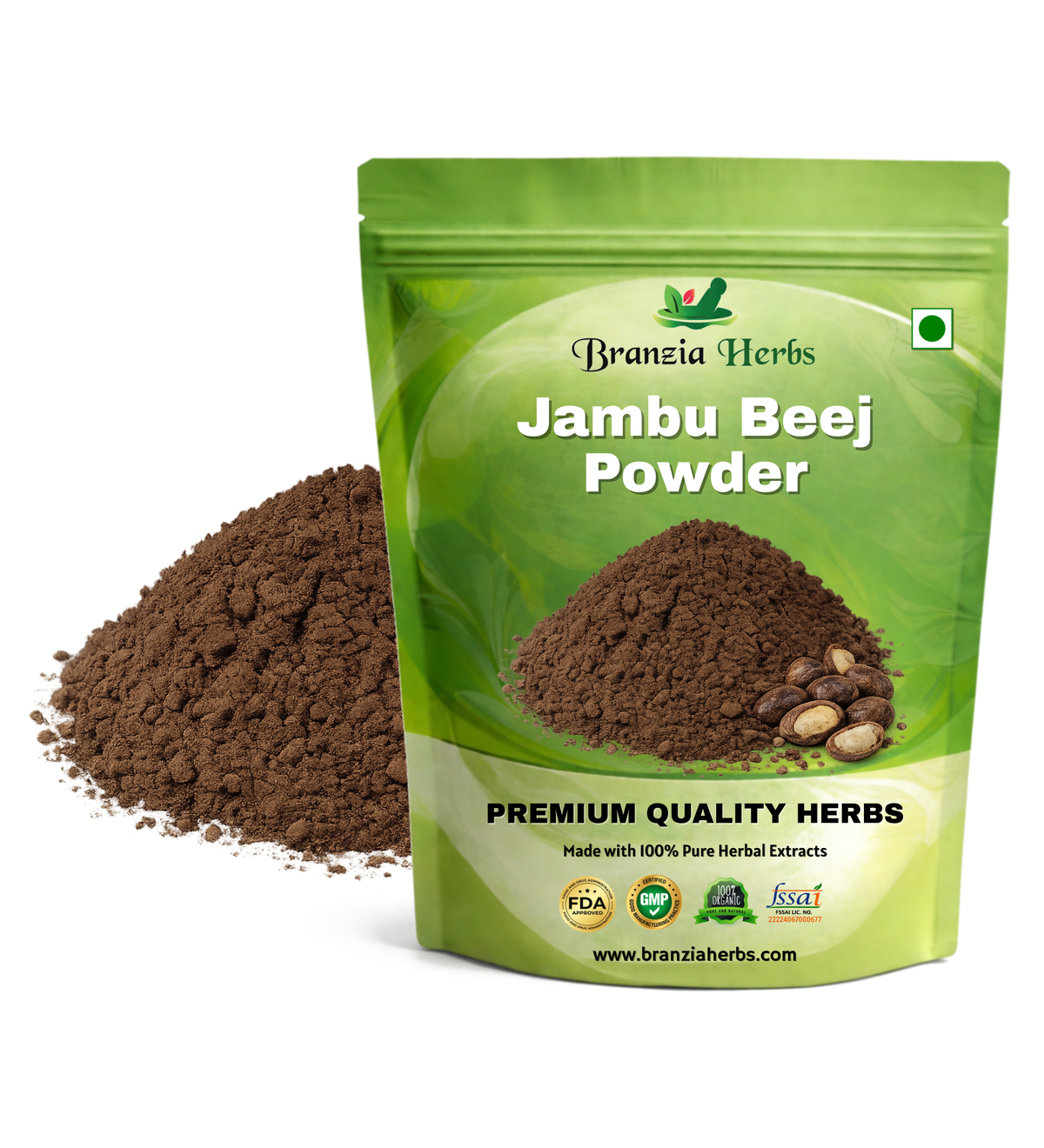 Jambu Beej Powder – Jambu Powder – Eugenia jambolana - Branzia Herbs