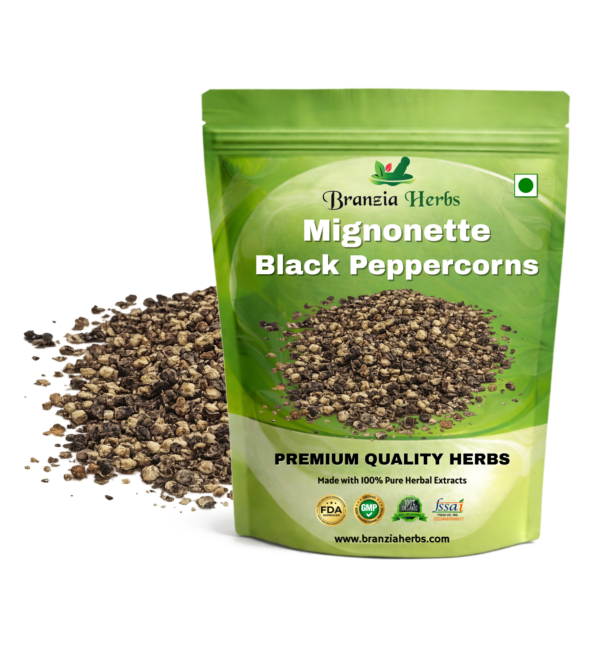 Mignonette (Cracked) Black Peppercorns Wholesale Branzia Herbs