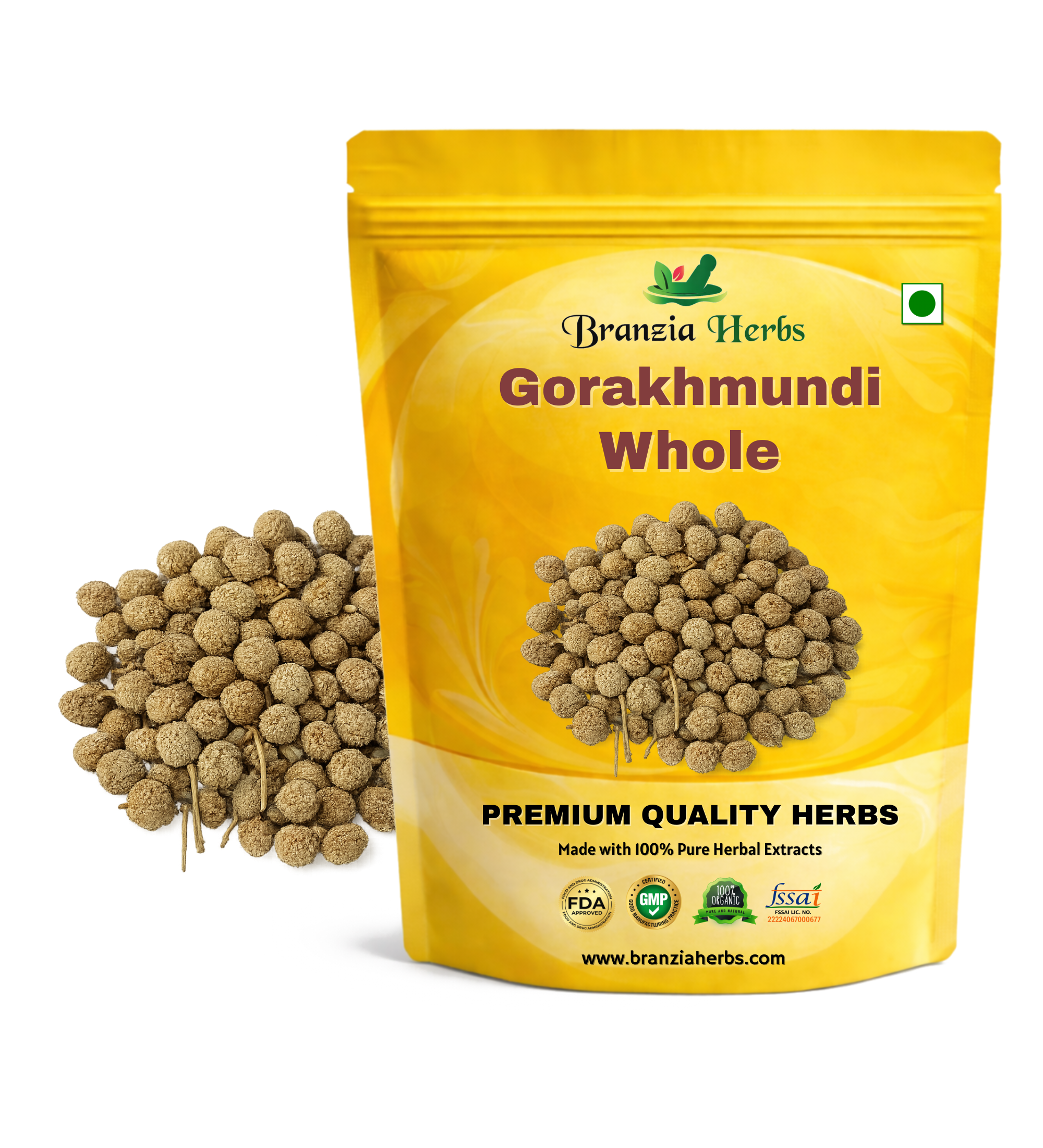 Gorakhmundi - Gorakh Mundi - East Indian Globe Thistle - Sphaeranthus indicus - Branzia Herbs