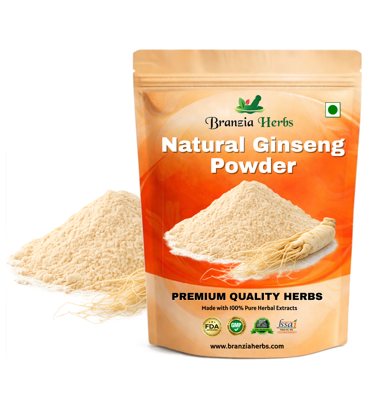 Natural Ginseng Powder - Branzia Herbs
