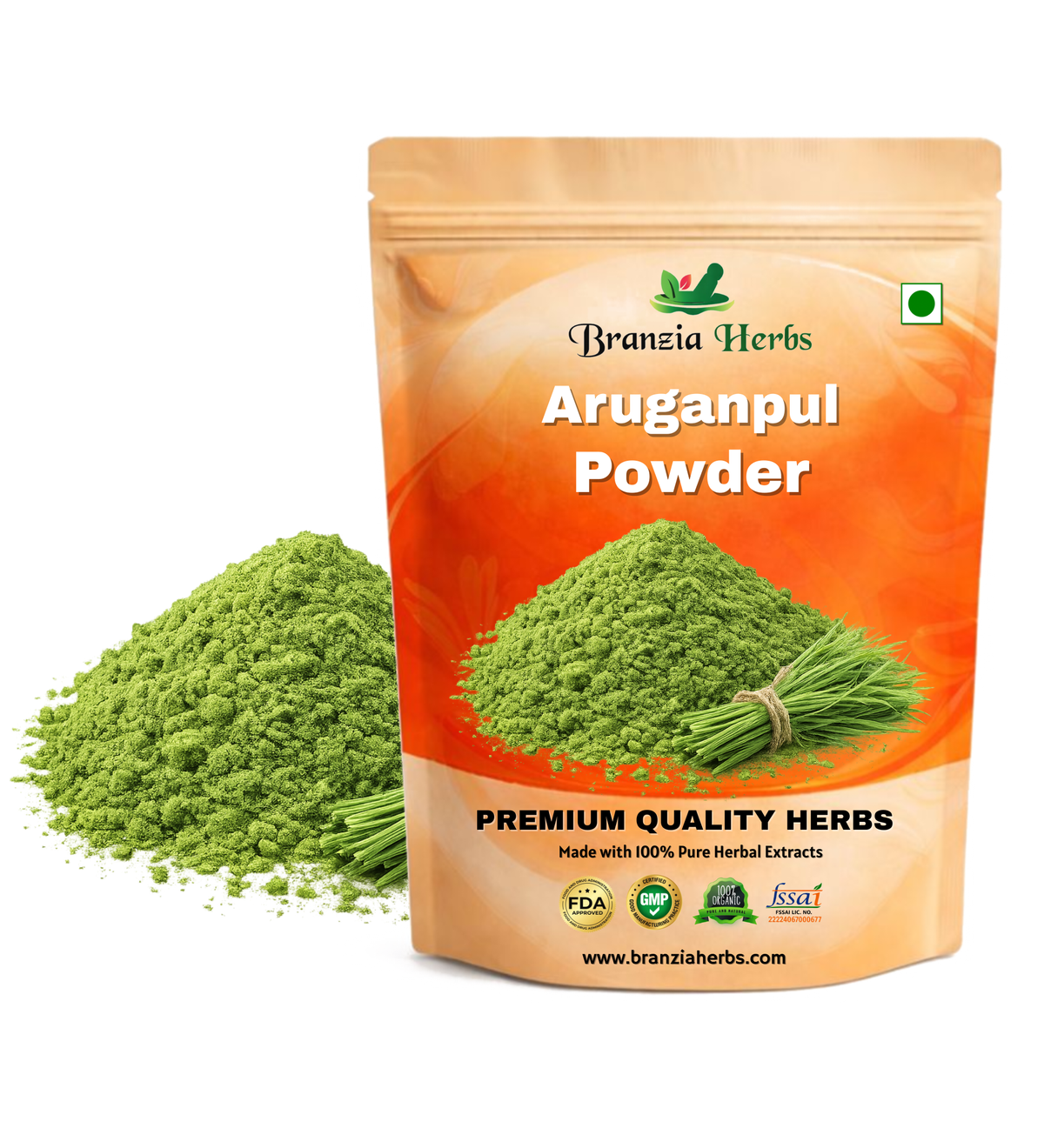 Arugampul Powder , Bermuda Grass ( Cynodon Dactylon ), - Branzia Herbs