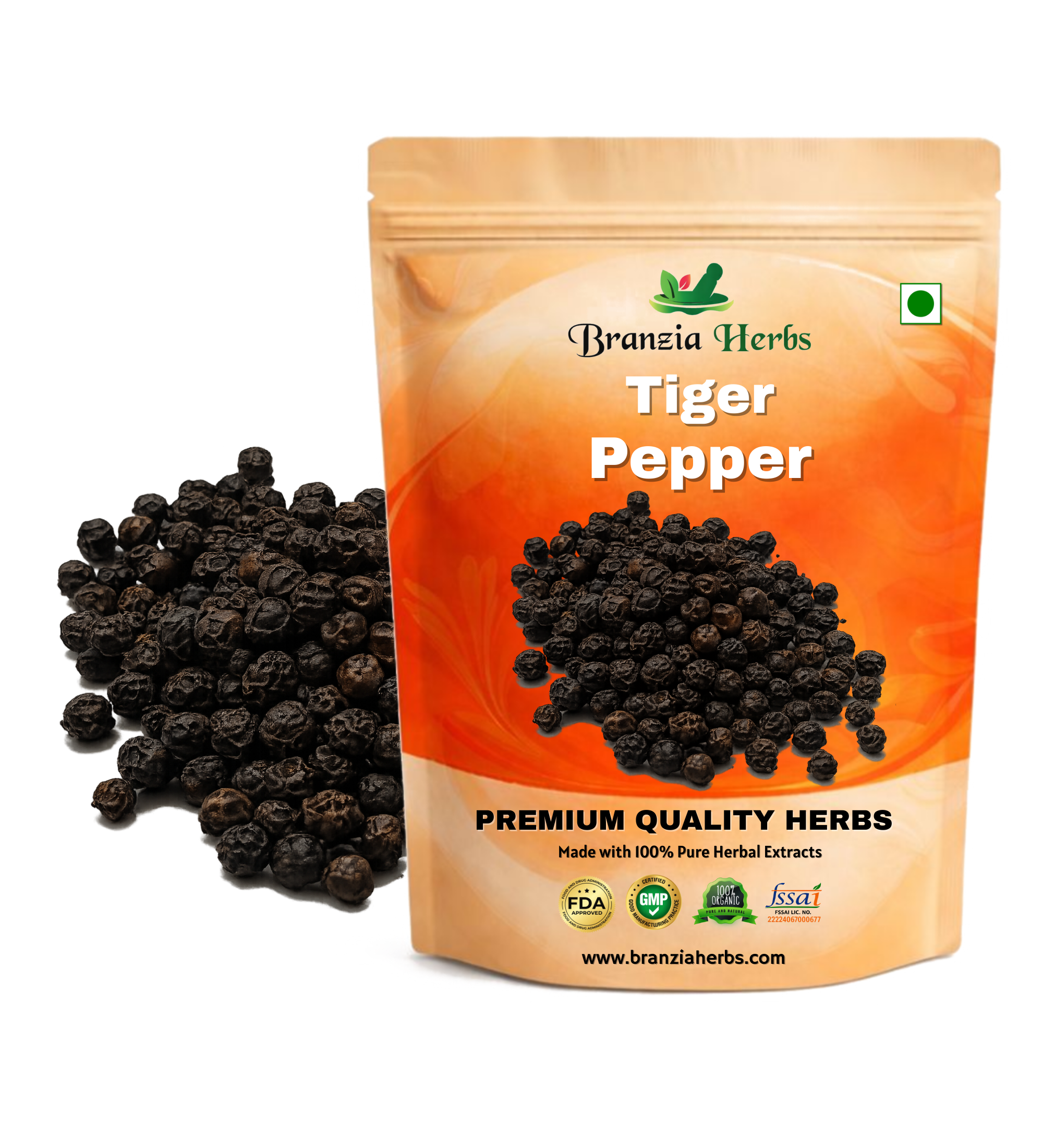 Tiger Pepper - Black Malabar Pepper Wholesale Branzia Herbs