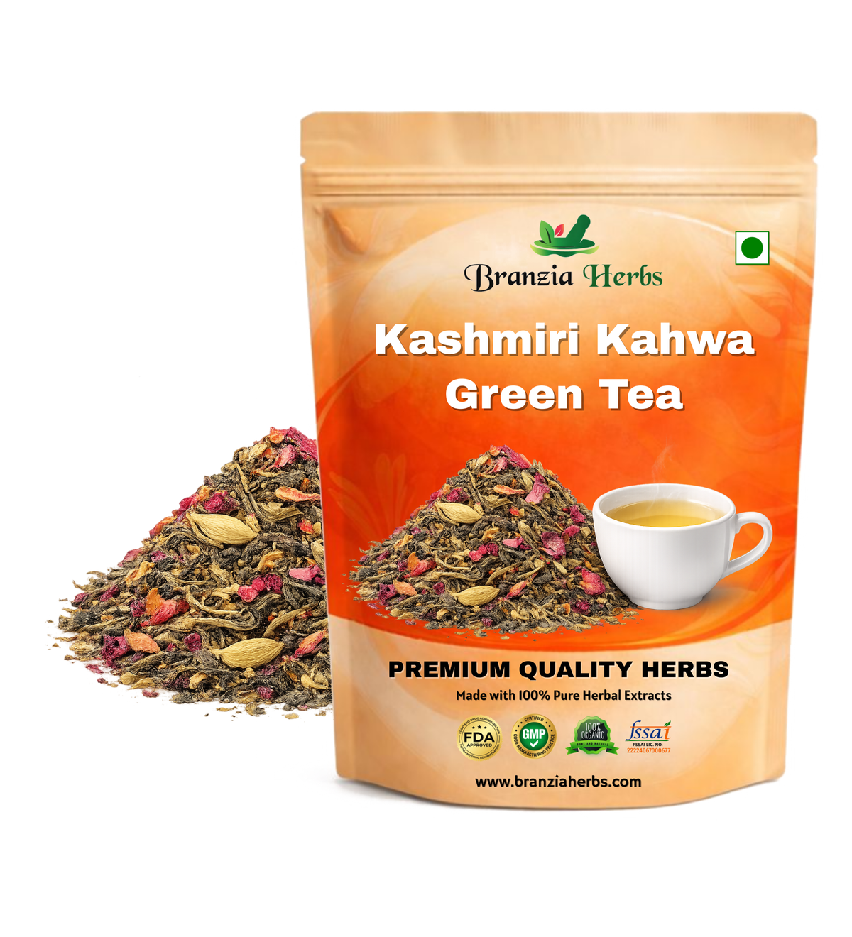 Royal Kashmiri Kahwa Green Tea with Saffron – Wellness Herbal Tea