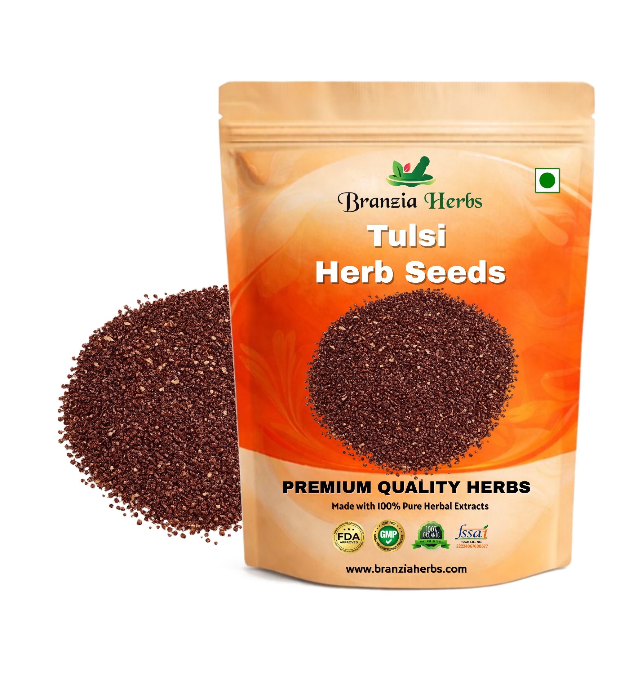 Tulsi Shyama Plant Seeds | Krishna Tulsi | Herb Seeds Branzia Herbs