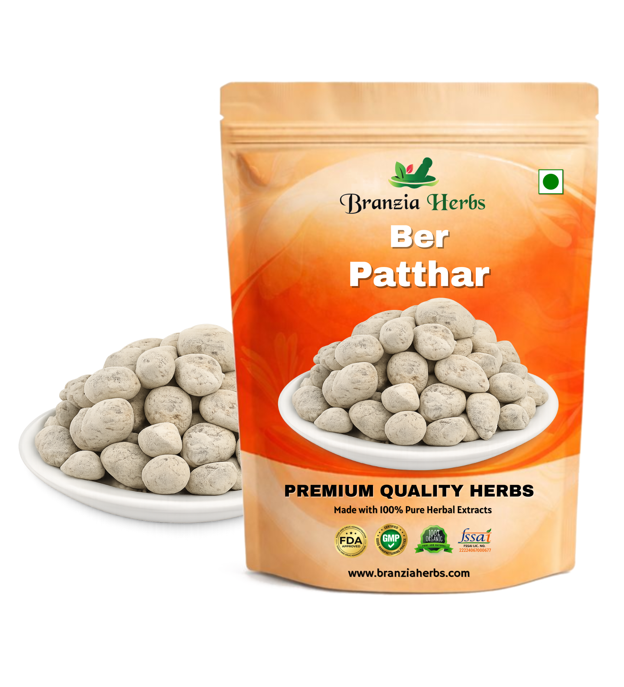 Ber Patthar - Ber Pathar - Hajrul Yahood - Fossil Encrinite - Branzia Herbs