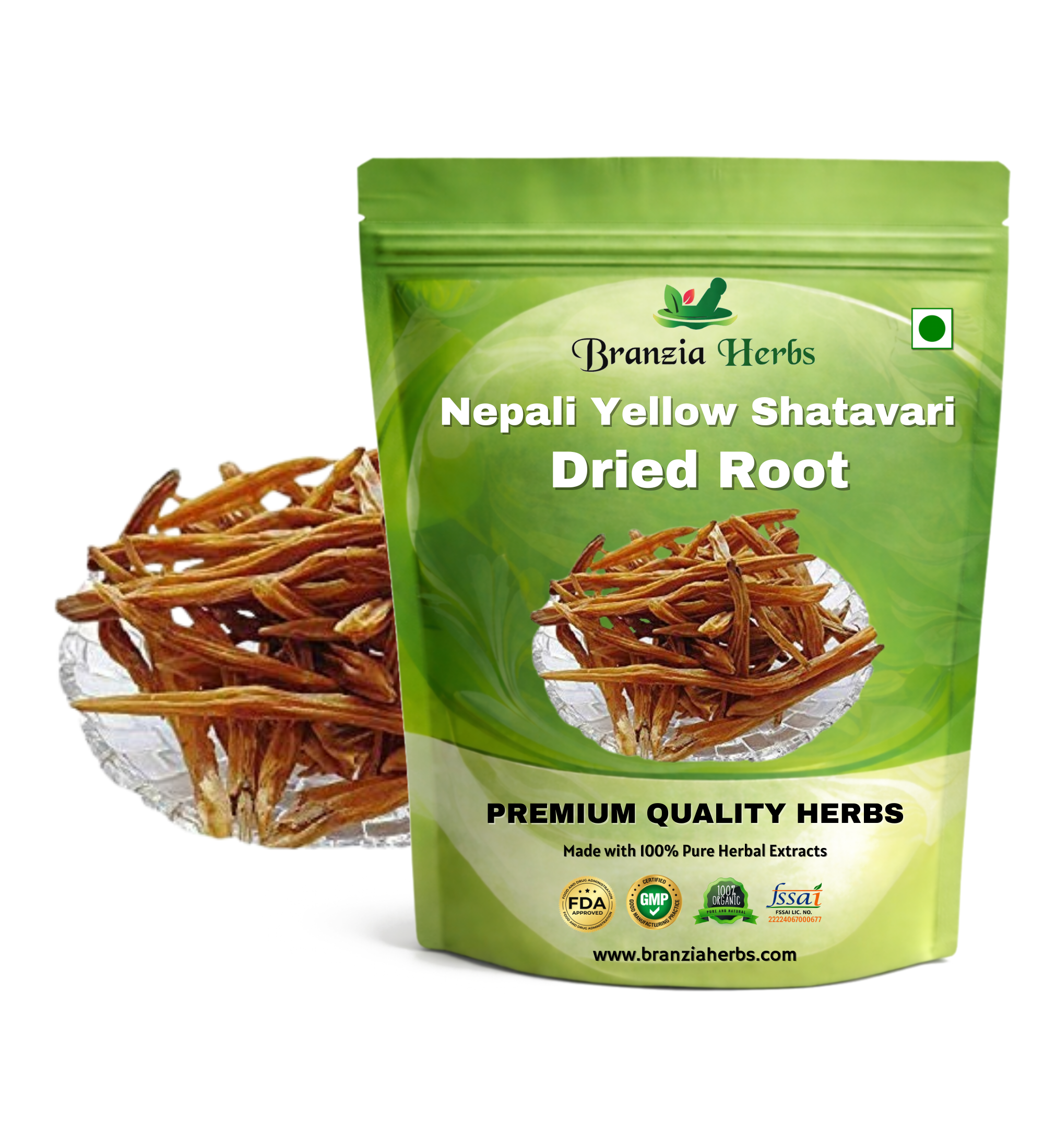 Original Nepali Yellow Shatavari Dried Root  Asparagus Racemosus - Aspragus - Satawar - Shatamuli - Branzia Herbs