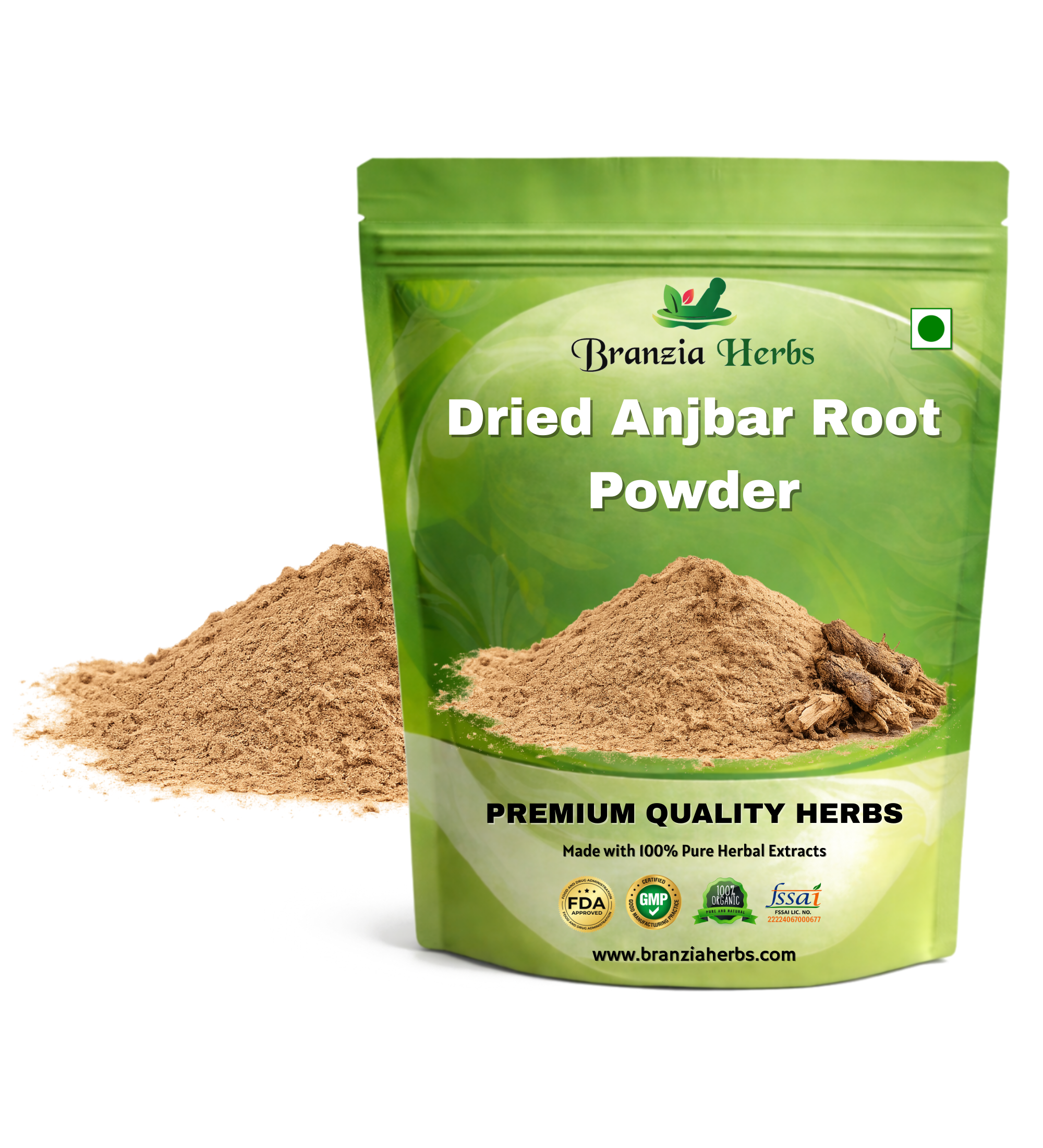 Dried Anjbar Root Powder-Polygonum Viviparum-Raw Herbs-Anjwar-Alpine Bistort - Branzia Herbs