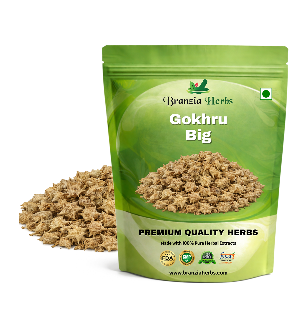 Gokhru Big- Gokharu Bada - Pedalium Murex – Caltrops - Khar e Khasak - Branzia Herbs