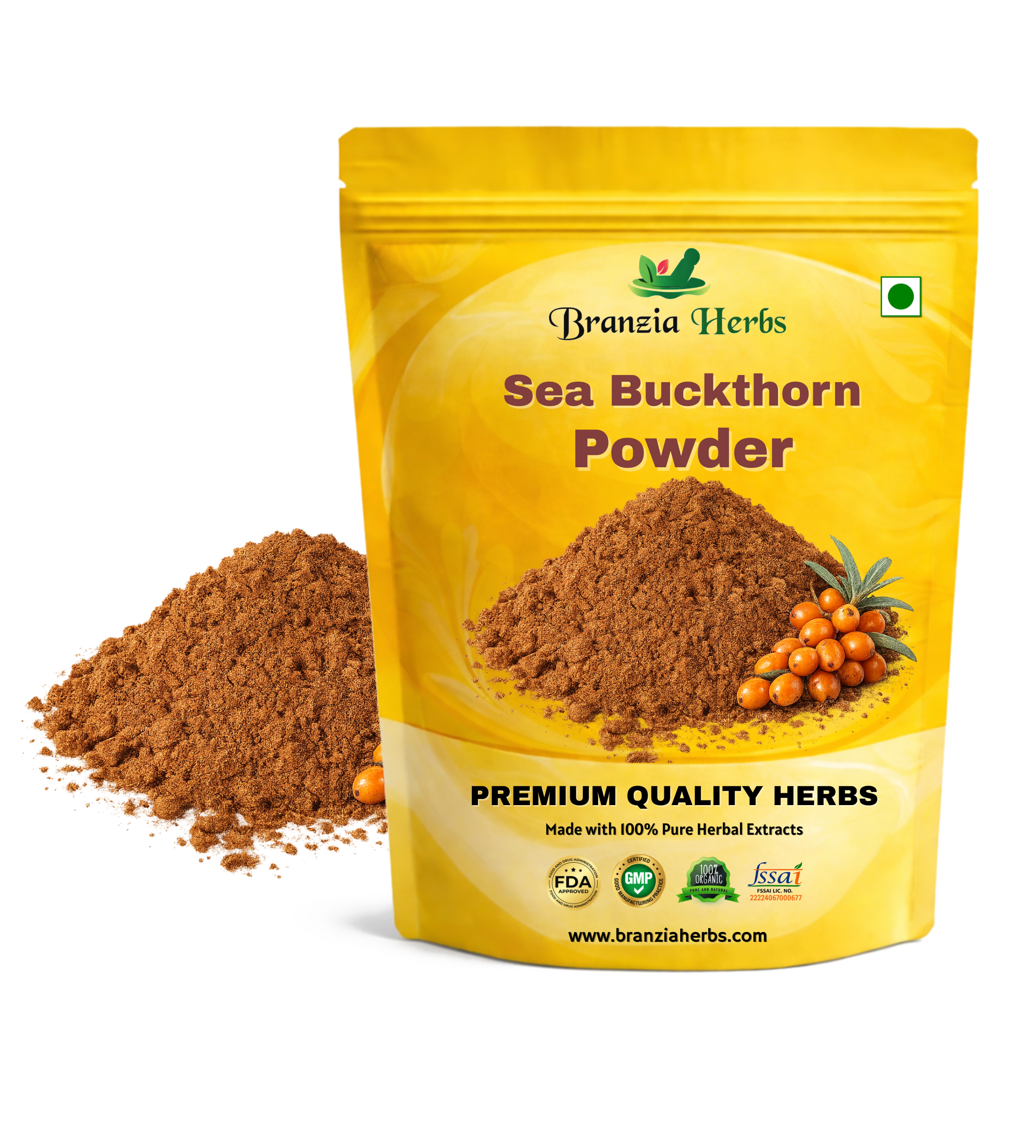 Sea Buckthorn Powder - Branzia Herbs