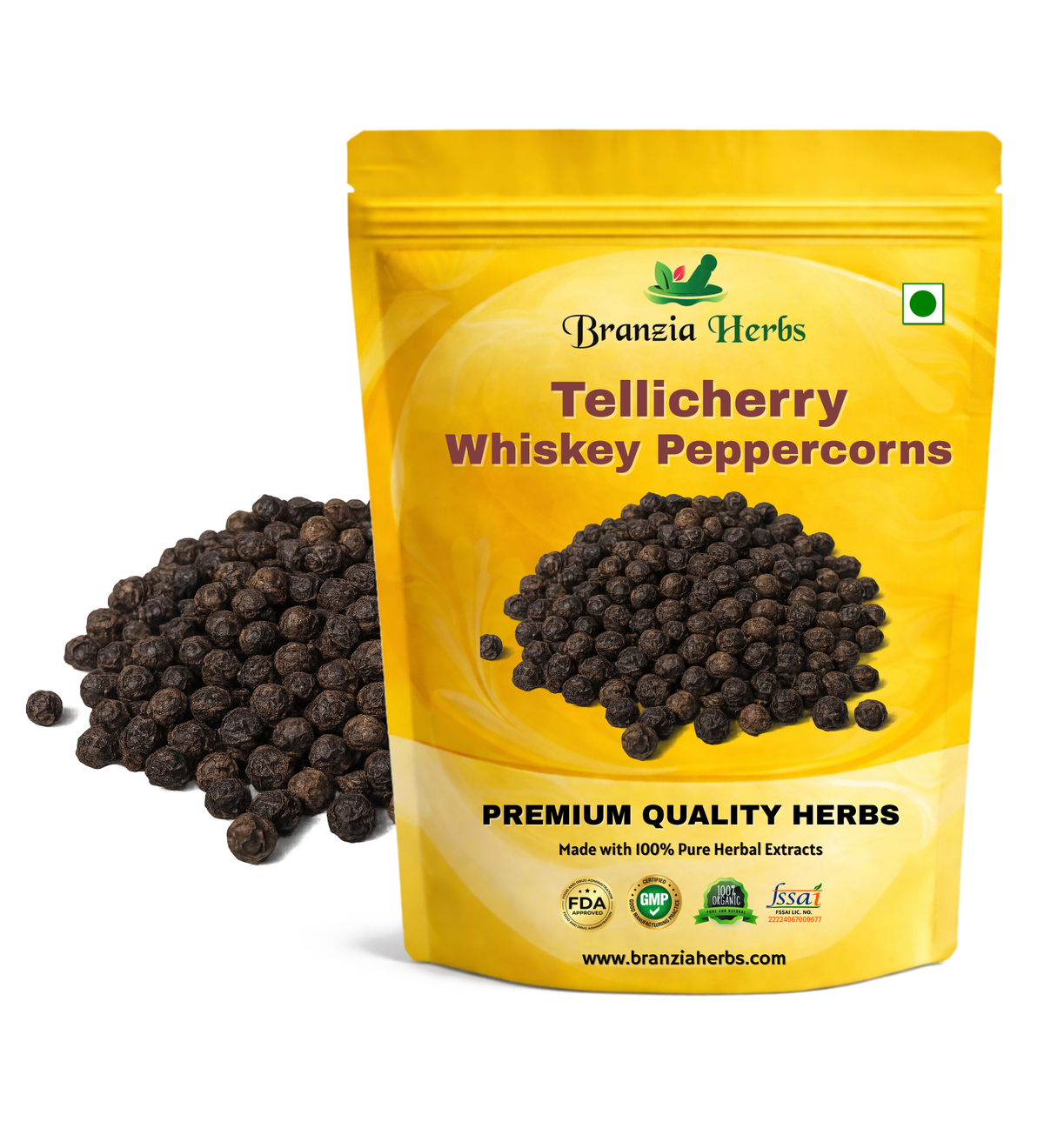 Tellicherry Whiskey Dried Peppercorns Wholesale Branzia Herbs