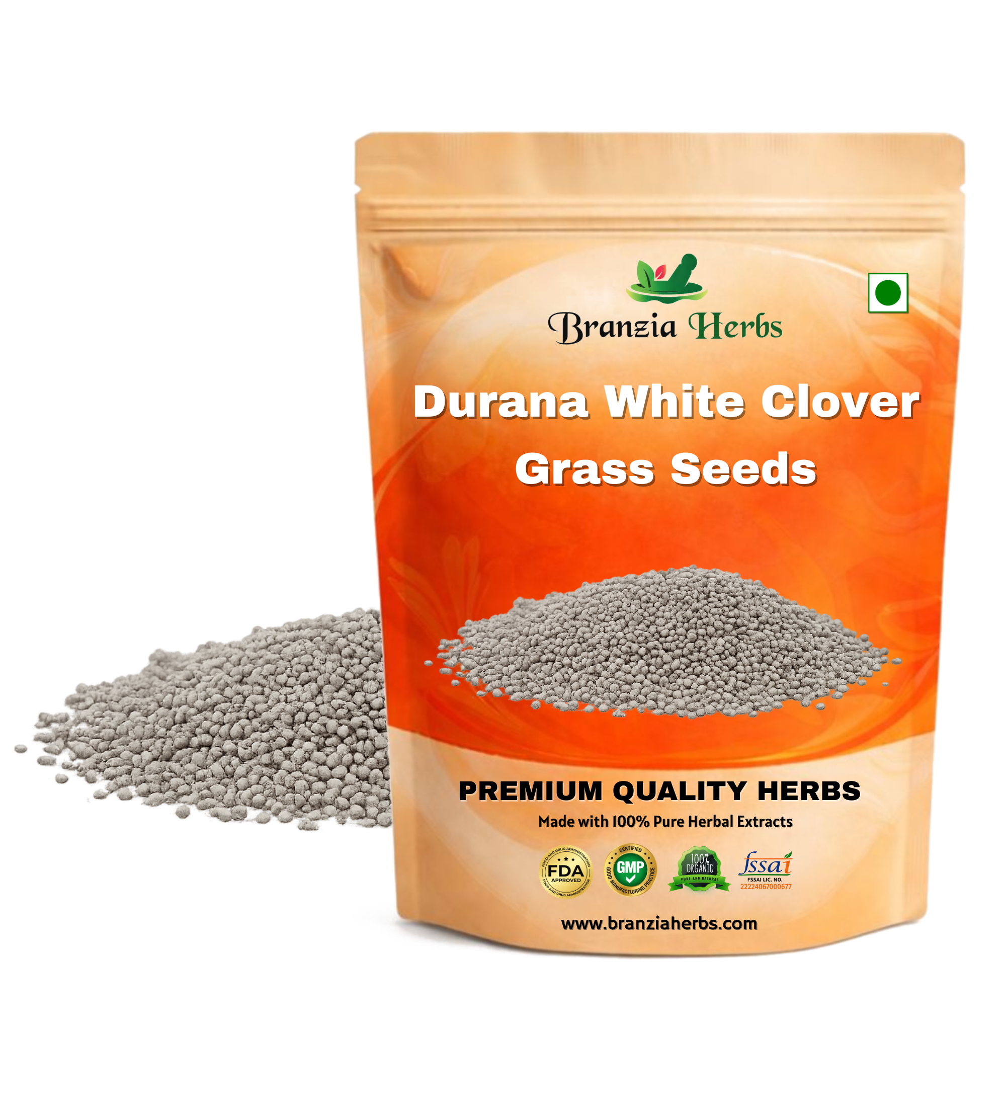 Durana White Clover Grass Seeds Branzia Herbs