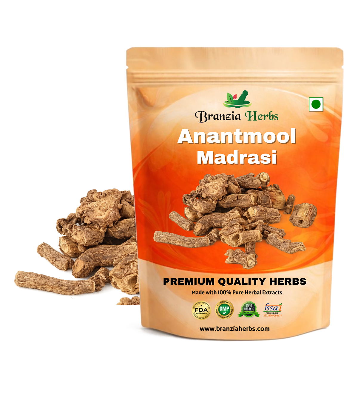 Anantmool Madrasi (Root) - Sarsaparilla - Nannari - Anantamula -DumBel - Hemidesmus Indicus - Branzia Herbs