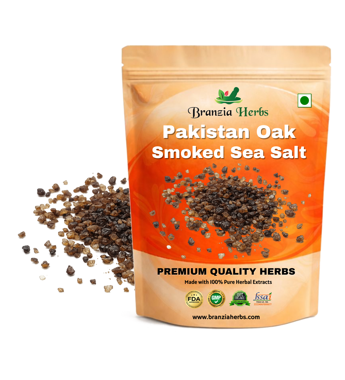 Pakistan Oak Smoked Sea Salt Wholesale Branzia Herbs