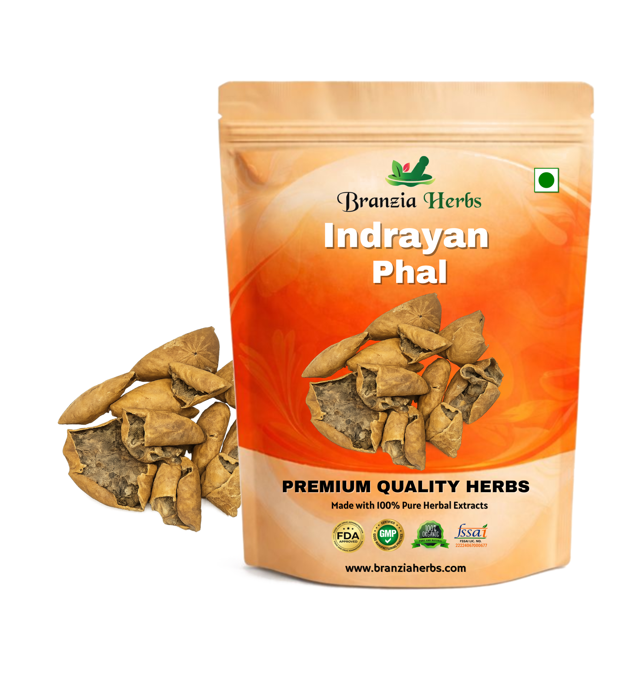 Indrayan Phal | Bitter Apple | Citrullus Colocynthis Fruit - Branzia Herbs