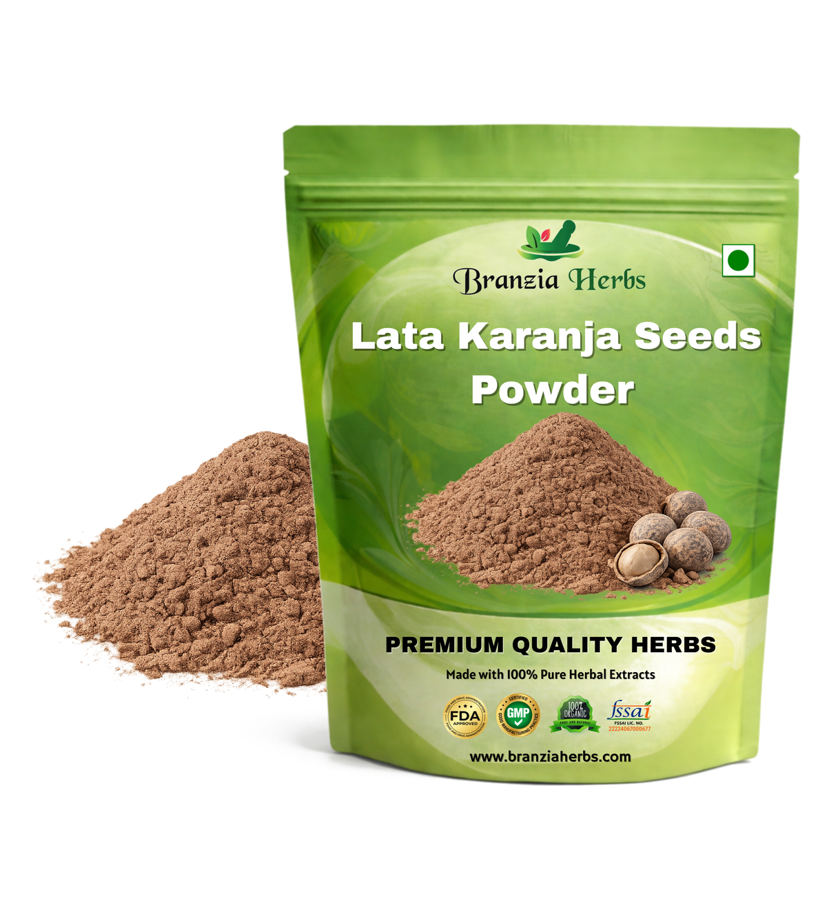 Lata Karanja Seeds Powder – Kakach Powder – Caesalpinia Bonducella - Branzia Herbs