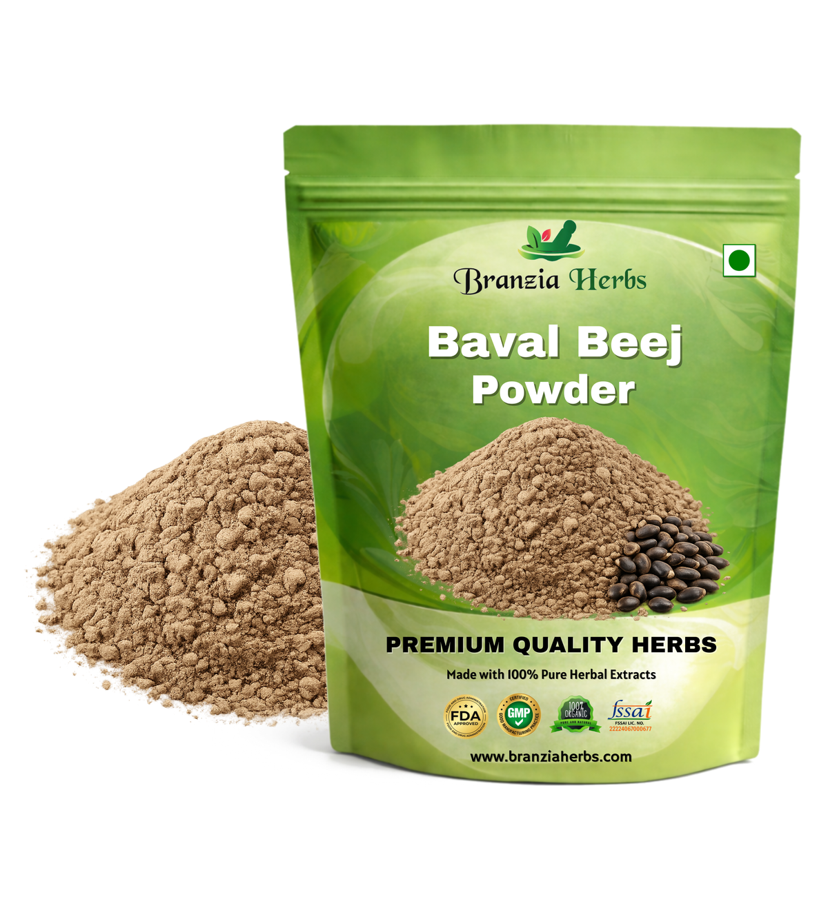 Baval Beej Powder – Bavad Padiya Powder – Babul Beej – Vachellia nilotica - Branzia Herbs