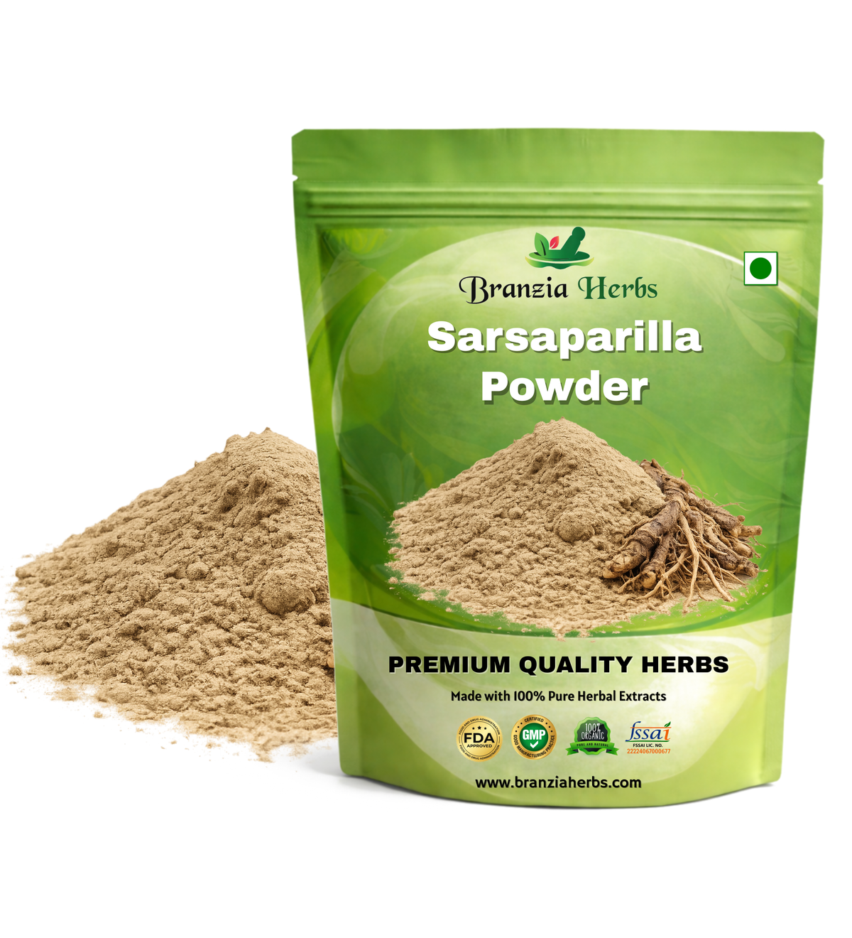 "Sarsaparilla Powder - Anantamula - Hemidesmus Indicus - Anantmool Madrasi " - Branzia Herbs