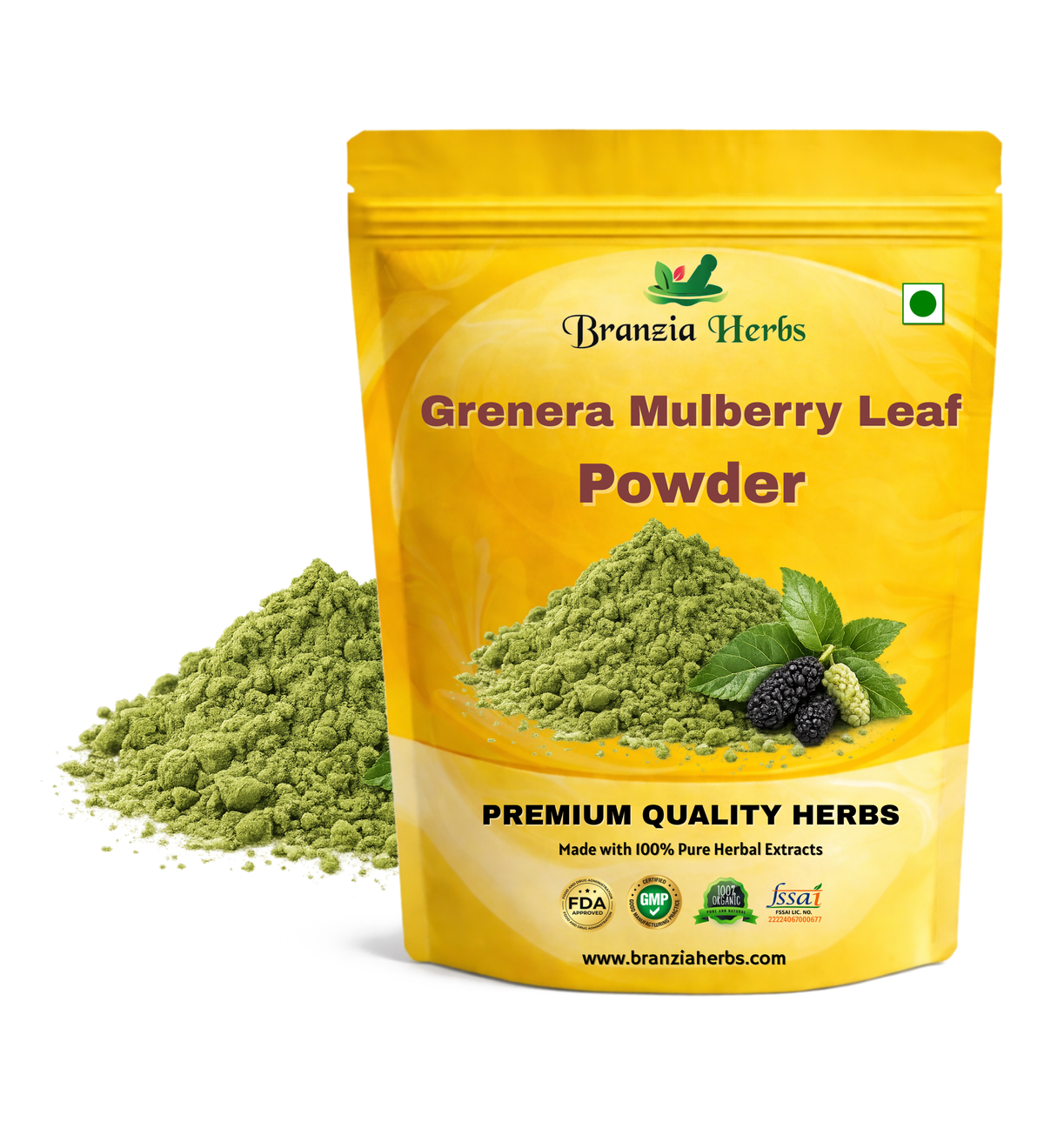 Grenera Natural Mulberry Leaf Powder - Branzia Herbs