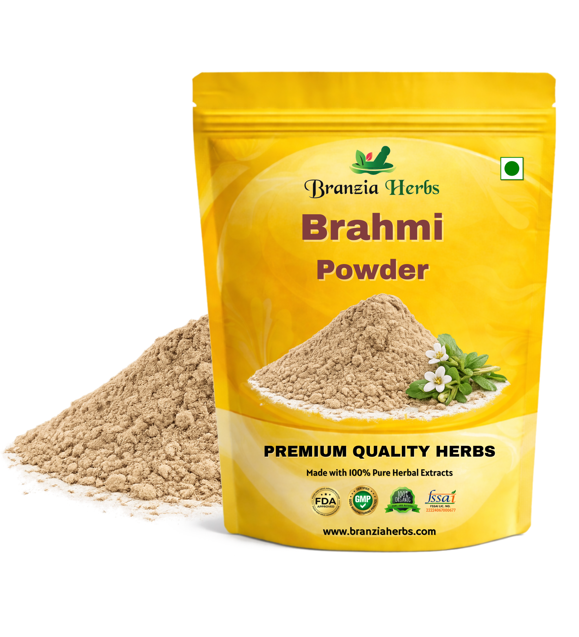 "Brahmi Powder - Bacopa Monnieri - Water hyssop " - Branzia Herbs