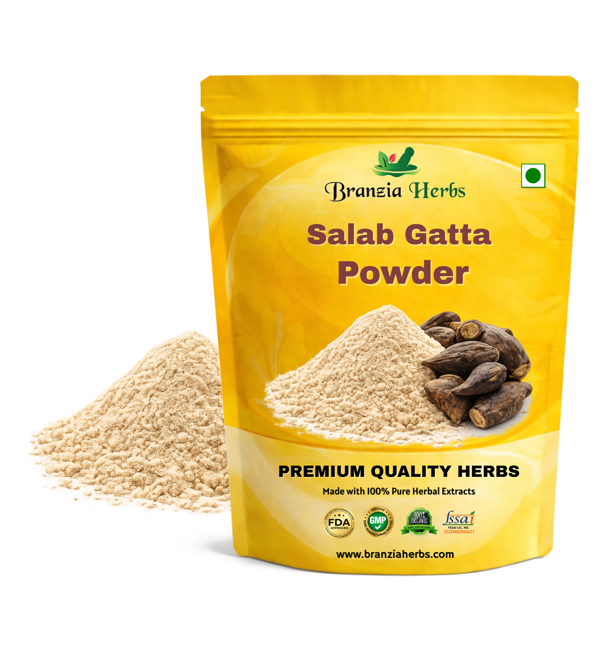 Natural Salab Gatta - Salam Gatta - Saalam Gutta - Saalab Gatta - Orchid Root - Branzia Herbs