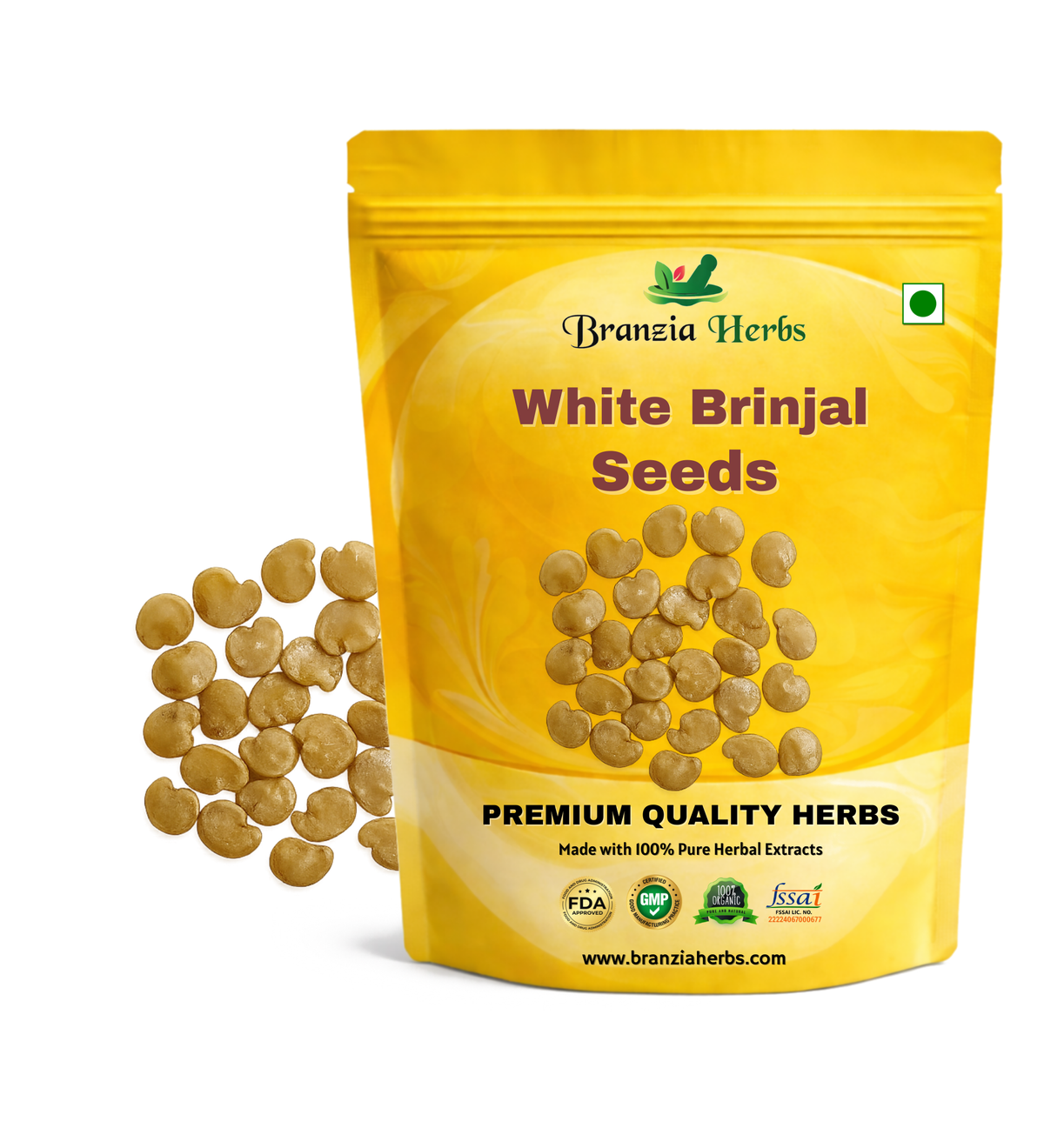 "White Brinjal Eggplant F1 | Vegetable Seeds " Branzia Herbs
