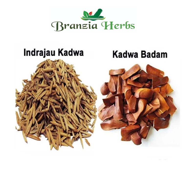 "Inderjau, Kadwa Badam, Sky Fruit, Inderjau Kadwa, Bitter Almond 200 Gm Combo Pack 100 Gm Each " - Branzia Herbs