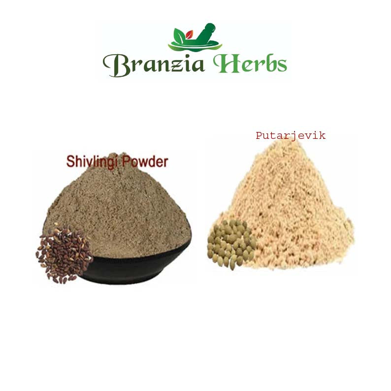 "Putrajeevak Seeds and Shivlingi Seeds Powder Churna 100 Gm Combo Pack 50 Gm Each Herb Powder " - Branzia Herbs