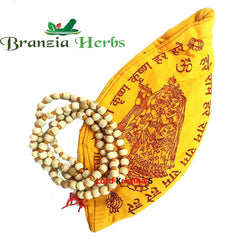 Tulsi Jap Mala for Mantra Jaap with Goumukhi Jaap Bag