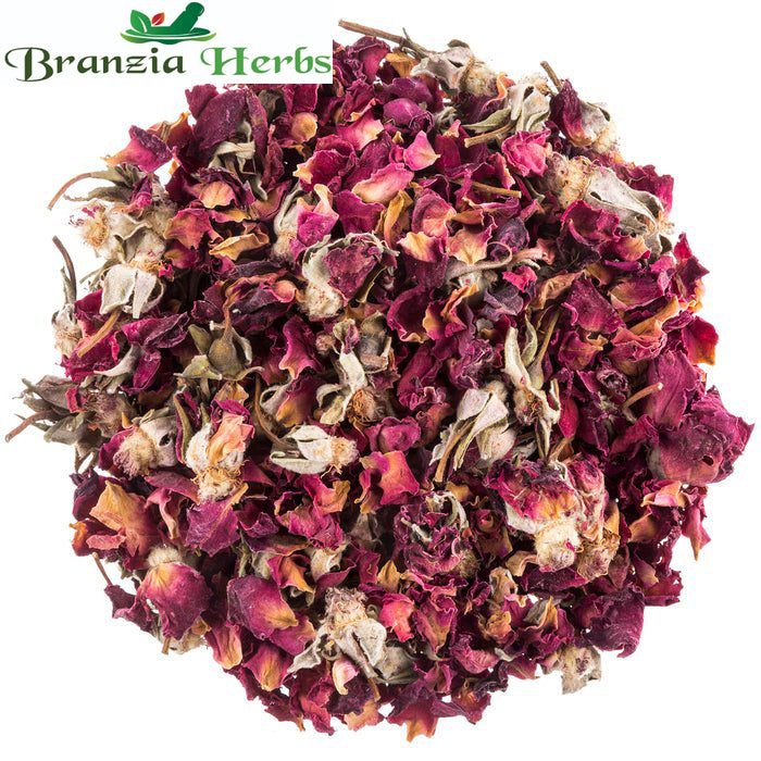 Gulab Patti - Rosa Gallica dried -Dry Rose Petal Raw Herbs - Branzia Herbs