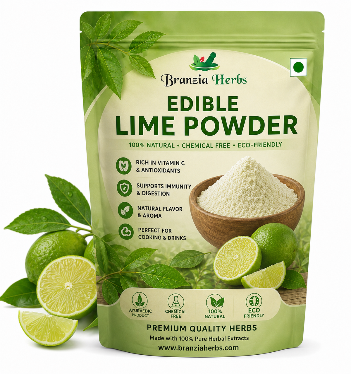 Edible Lime Powder | Food Grade Chuna | Premium Calcium Hydroxide Powder (GMP Certified) for Traditional Food Preparation, Paan & Culinary Use