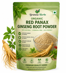 Organic Red Panax Ginseng Root Powder – Premium Herbal Tea & Natural Wellness Supplement for Energy, Vitality, Traditional Herbal Use & Daily Health Support