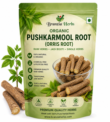 Organic PushkarMool Root (Pushkarmool Roots) | Orris Root | Raw Herbs | Jadi Booti | Single Herbs for Herbal Use