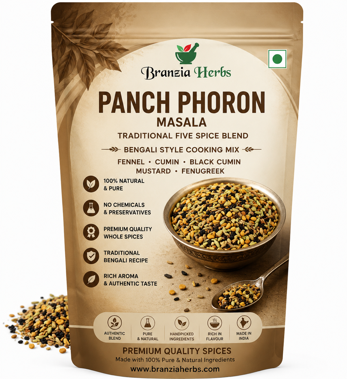 Panch Phoron Masala | Traditional Five Spice Blend | Bengali Style Cooking Mix | Pure & Natural