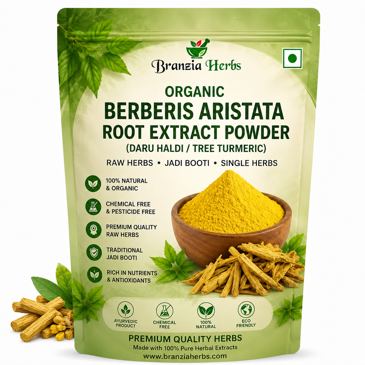 Organic Berberis Aristata Root Extract Powder | Daruhaldi Extract | Premium Ayurvedic Herbal Powder
