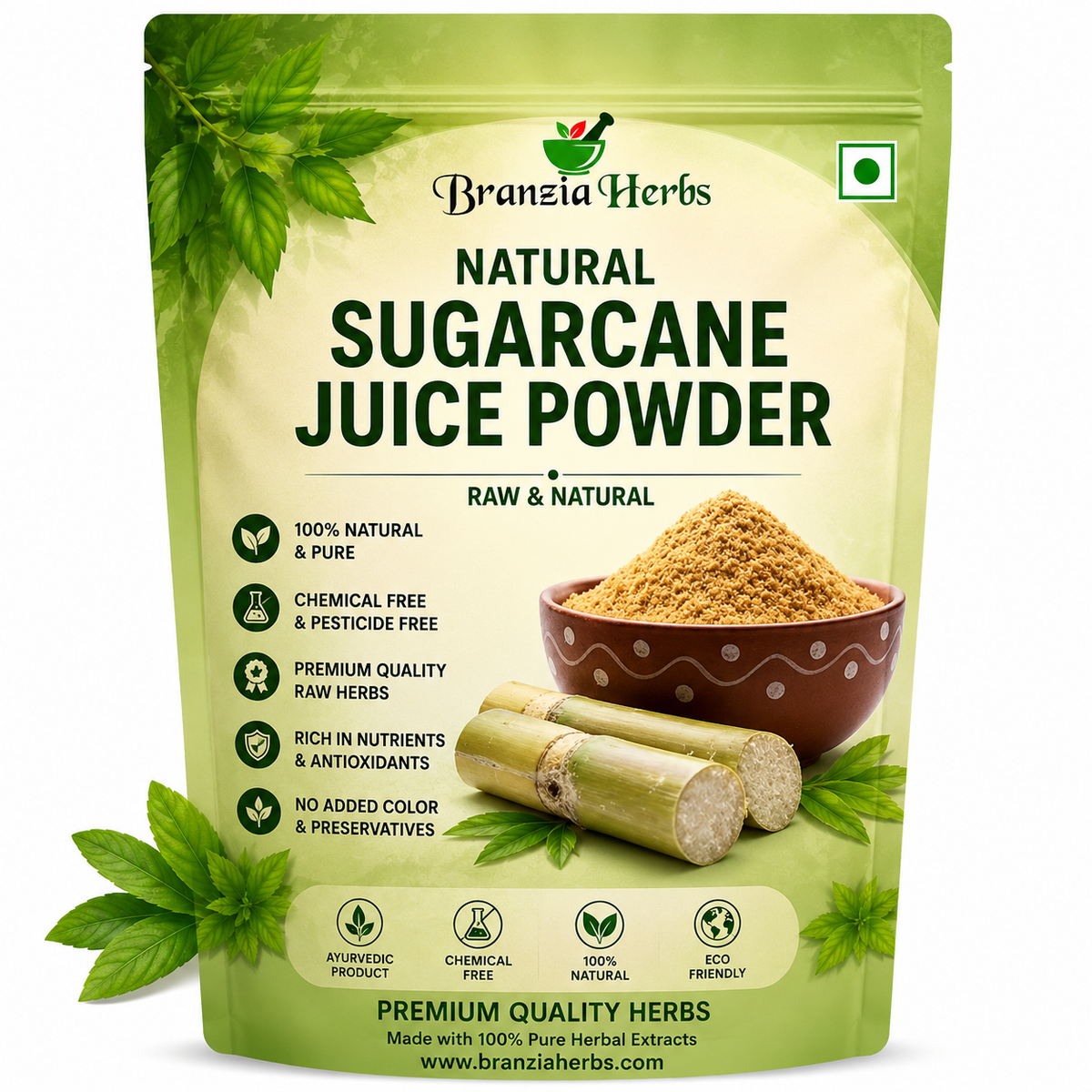 Sugarcane Juice Powder | Ganna Fruit Powder | Ganne Juice Powder | Saccharum officinarum Powder