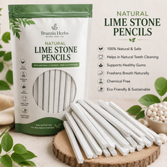 Natural Lime Stone Pencil | Traditional Calcium Chalk Stick | Herbal Writing Stone Pencil