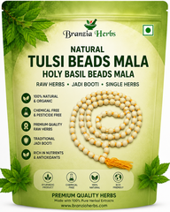 Tulsi Jap Mala/Natural Tulsi Beads Mala (Size: 8mm, Length: 42 inches, Beads: 108+1)