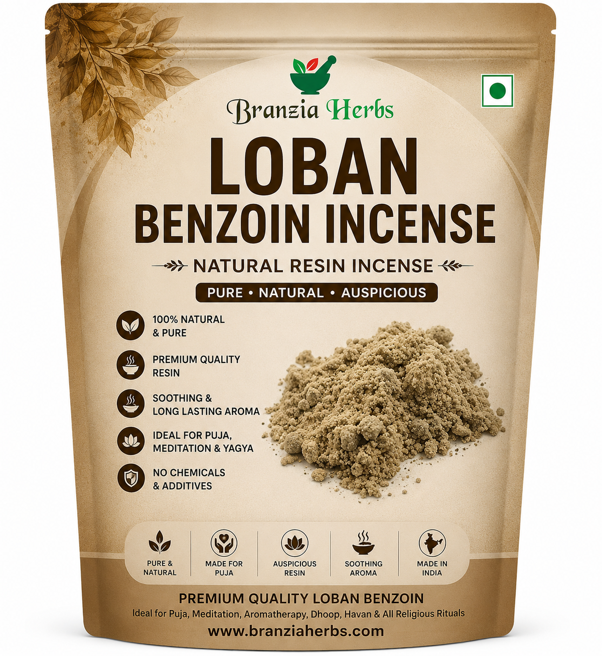 Loban Benzoin Incense Resin for Home Fragrance Use | Loban Dhoop for Pooja Spiritual Events