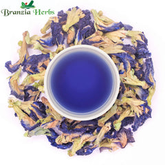 "Blue Pea Tea – Dried Himalayan Butterfly Pea Flower – 100% Caffeine Free Herbal Tea " - Branzia Herbs