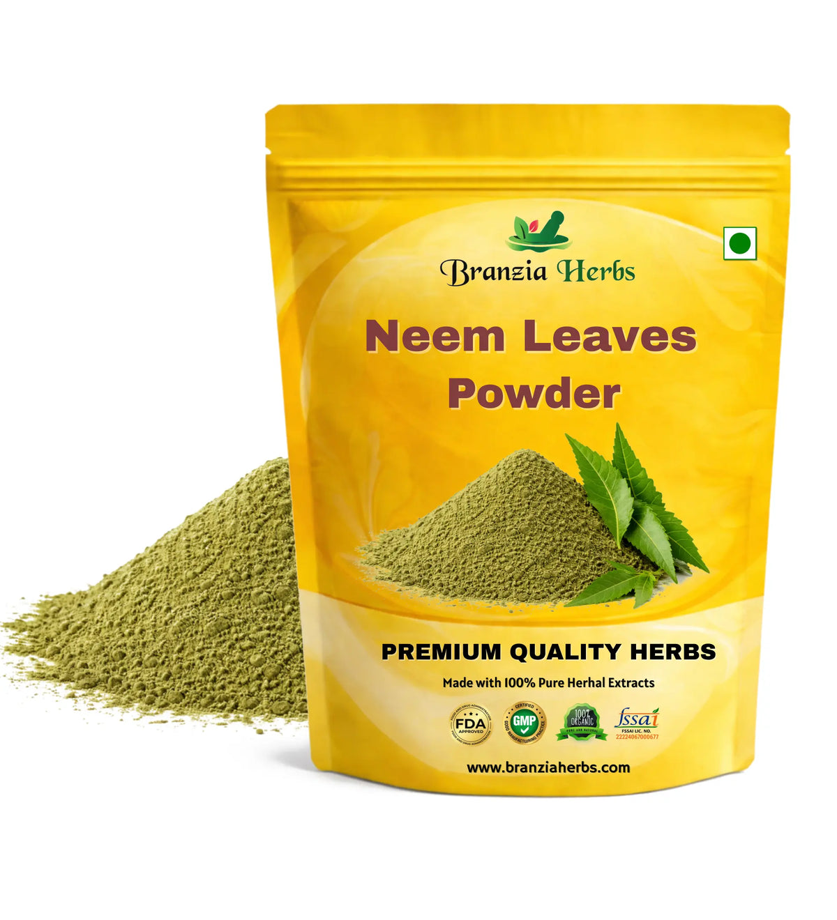"Neem Powder - Neem Leaves powder - Azadirachta Indica - Neem patti powder " - Branzia Herbs
